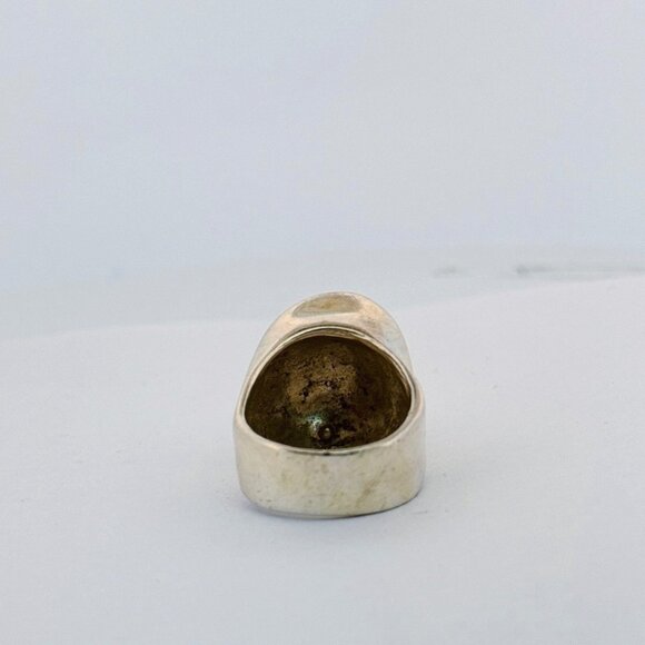 Vintage Mexico Modernist Sculptural Wave Ring Sterling Silver 925 Size 7 16.6g - Picture 4 of 10
